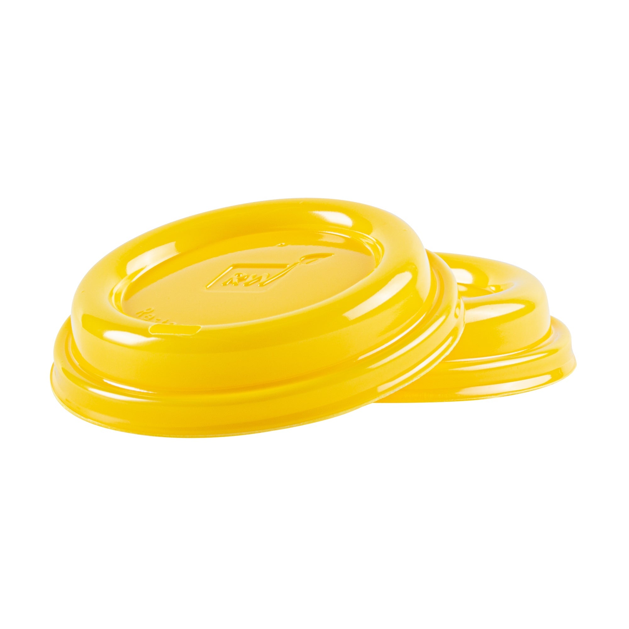 Restpresso Yellow Plastic Coffee Cup Lid - Fits 8, 12, 16 and 20 oz - 25 count box
