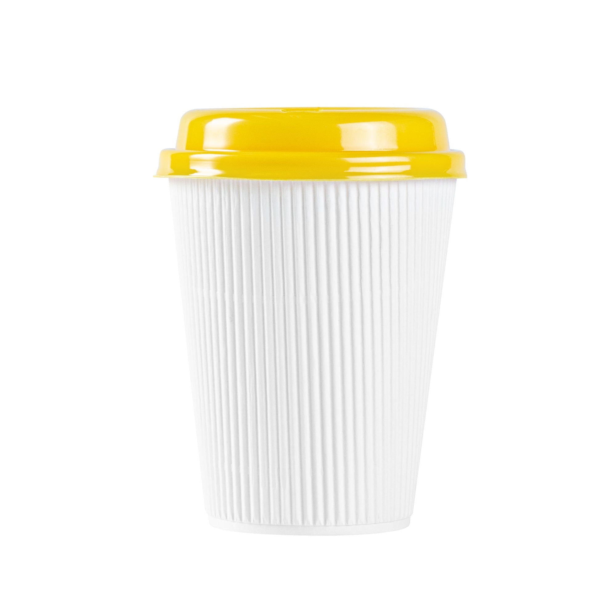 Restpresso Yellow Plastic Coffee Cup Lid - Fits 8, 12, 16 and 20 oz - 500 count box