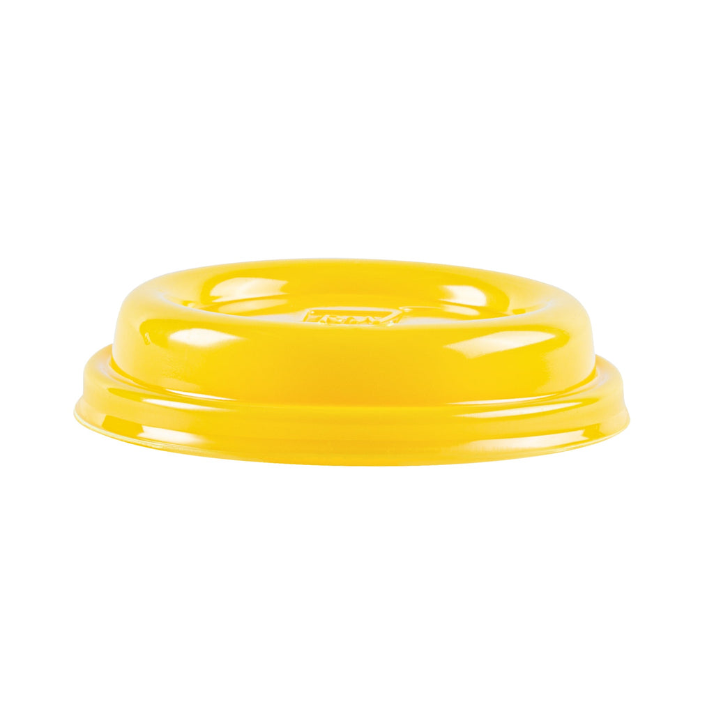 Restpresso Yellow Plastic Coffee Cup Lid - Fits 8, 12, 16 and 20 oz - 500 count box