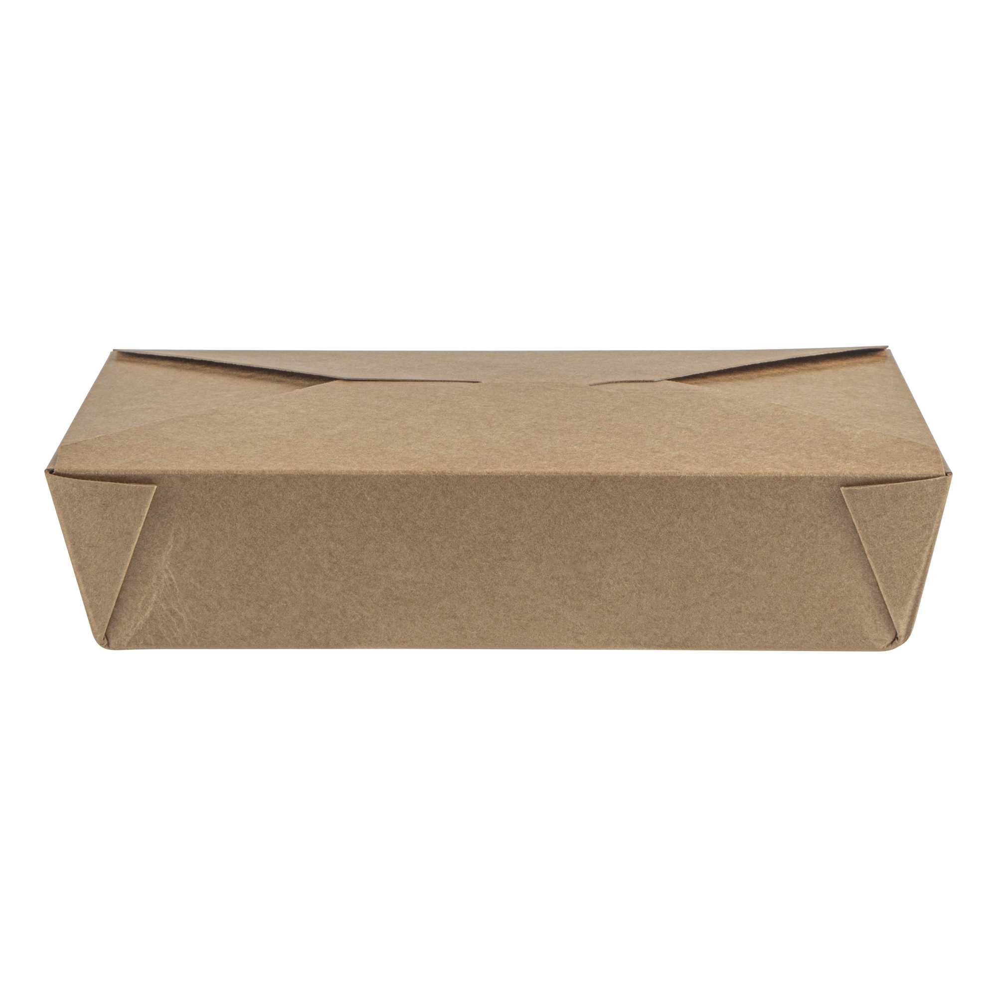 Bio Tek 49 oz Rectangle Kraft Paper #2 Bio Box Take Out Container - 8 1/2" x 6 1/4" x 2" - 200 count box
