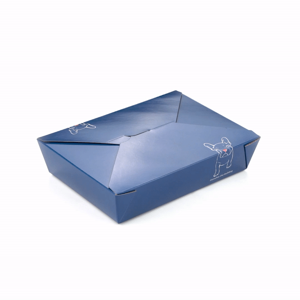 Bio Tek 49 oz Rectangle Frenchie Paper #2 Bio Box Take Out Container - 8 1/2" x 6 1/4" x 2" - 200 count box