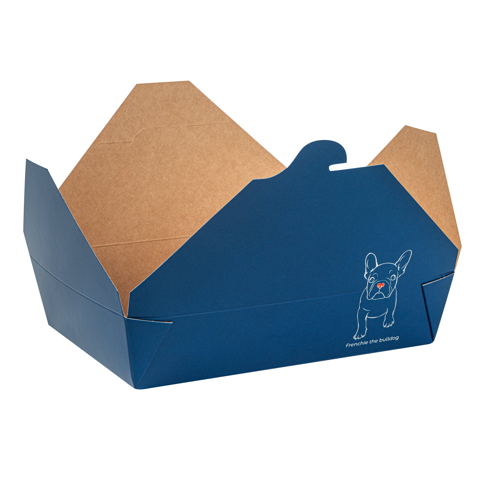 Bio Tek 49 oz Rectangle Frenchie Paper #2 Bio Box Take Out Container - 8 1/2" x 6 1/4" x 2" - 200 count box