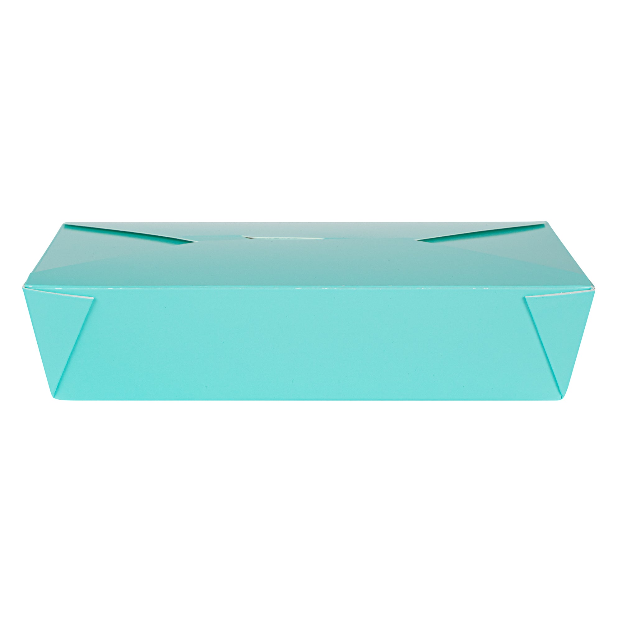 Bio Tek 49 oz Rectangle Turquoise Paper #2 Bio Box Take Out Container - 8 1/2" x 6 1/4" x 2" - 200 count box