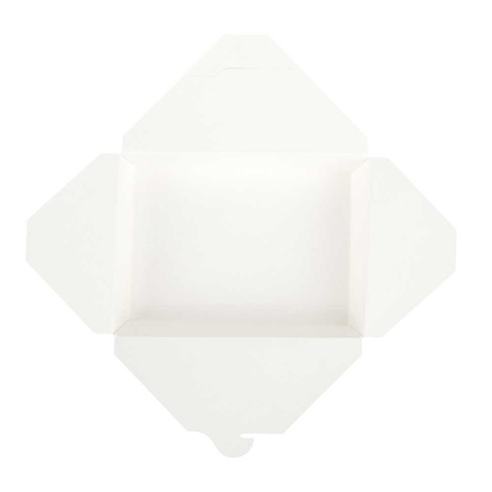 Bio Tek 49 oz Rectangle White Paper #2 Bio Box Take Out Container - 8 1/2" x 6 1/4" x 2" - 50 count box