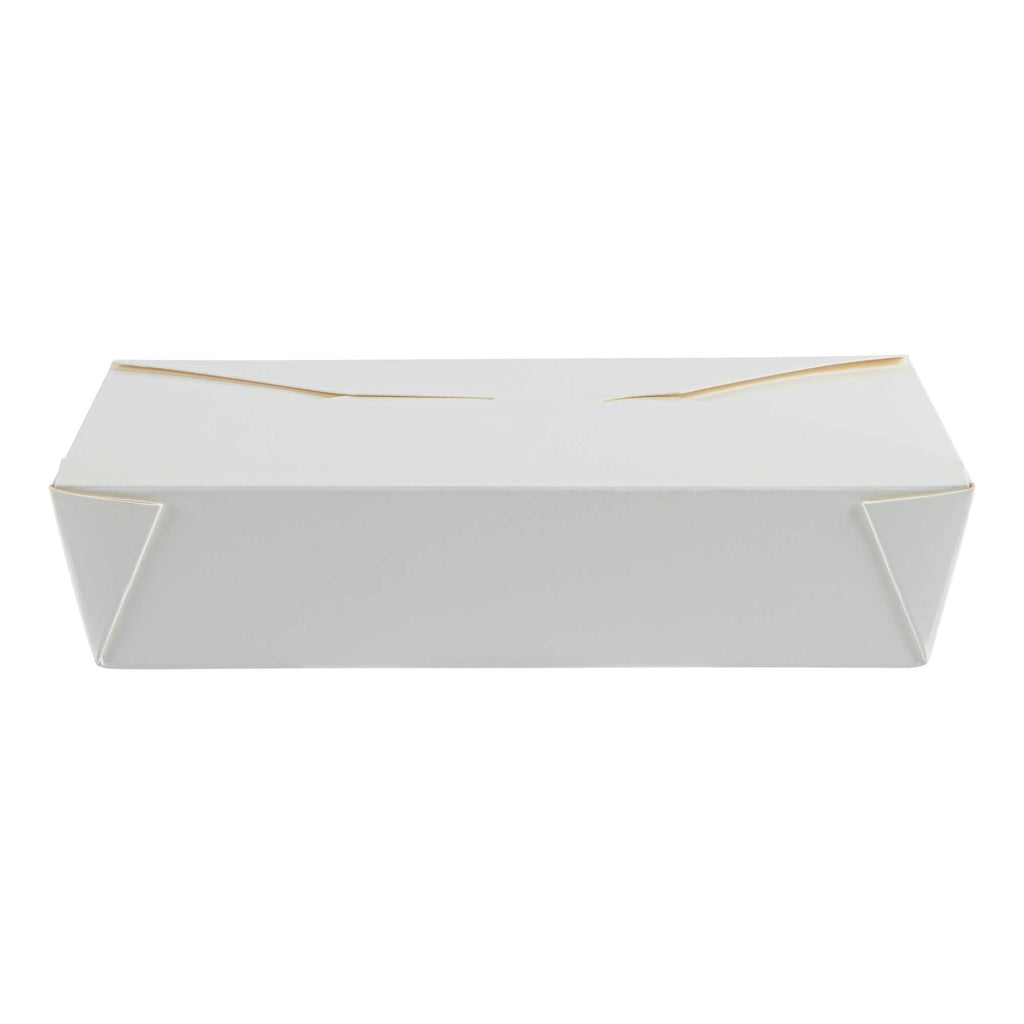 Bio Tek 49 oz Rectangle White Paper #2 Bio Box Take Out Container - 8 1/2" x 6 1/4" x 2" - 200 count box