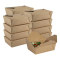 Bio Tek 71 oz Rectangle Kraft Paper #3 Bio Box Take Out Container - 8 1/2" x 6 1/4" x 2 1/2" - 200 count box