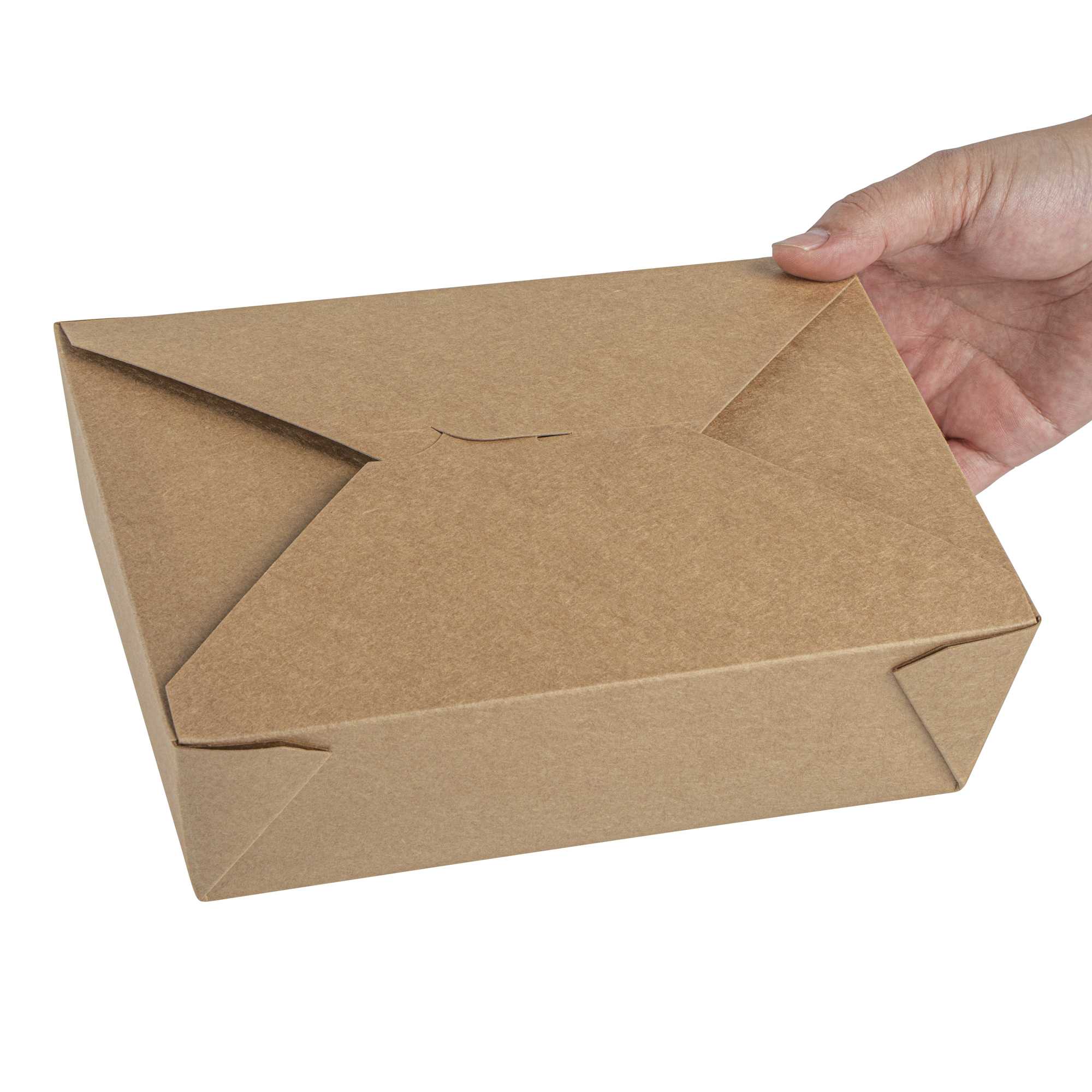 Bio Tek 71 oz Rectangle Kraft Paper #3 Bio Box Take Out Container - 8 1/2" x 6 1/4" x 2 1/2" - 50 count box