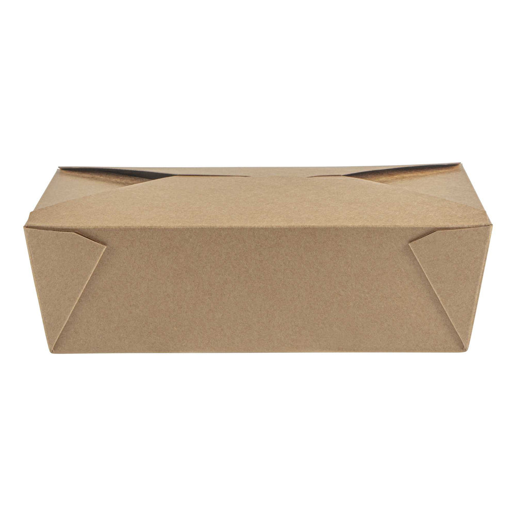 Bio Tek 71 oz Rectangle Kraft Paper #3 Bio Box Take Out Container - 8 1/2" x 6 1/4" x 2 1/2" - 200 count box