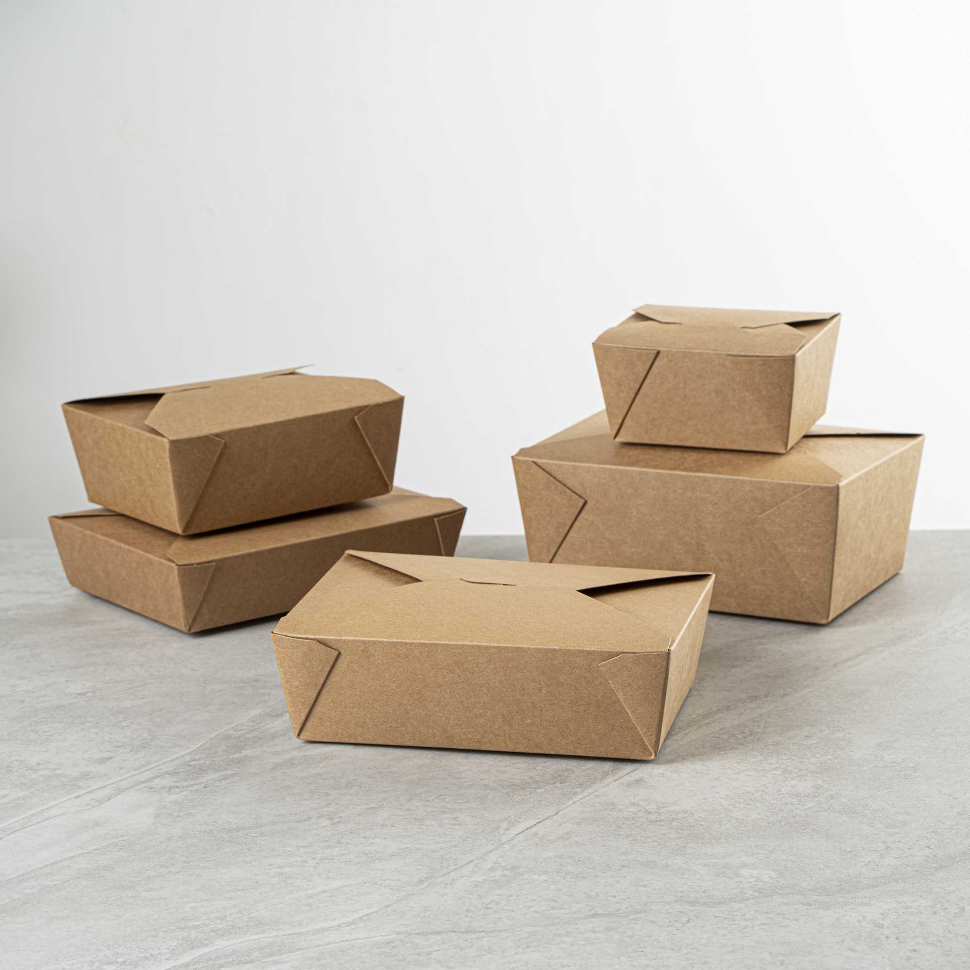 Bio Tek 71 oz Rectangle Kraft Paper #3 Bio Box Take Out Container - 8 1/2" x 6 1/4" x 2 1/2" - 200 count box
