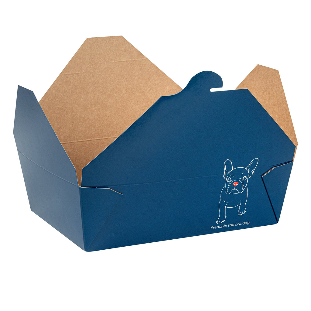 Bio Tek 71 oz Rectangle Frenchie Paper #3 Bio Box Take Out Container - 8 1/2" x 6 1/4" x 2 1/2" -50 count box