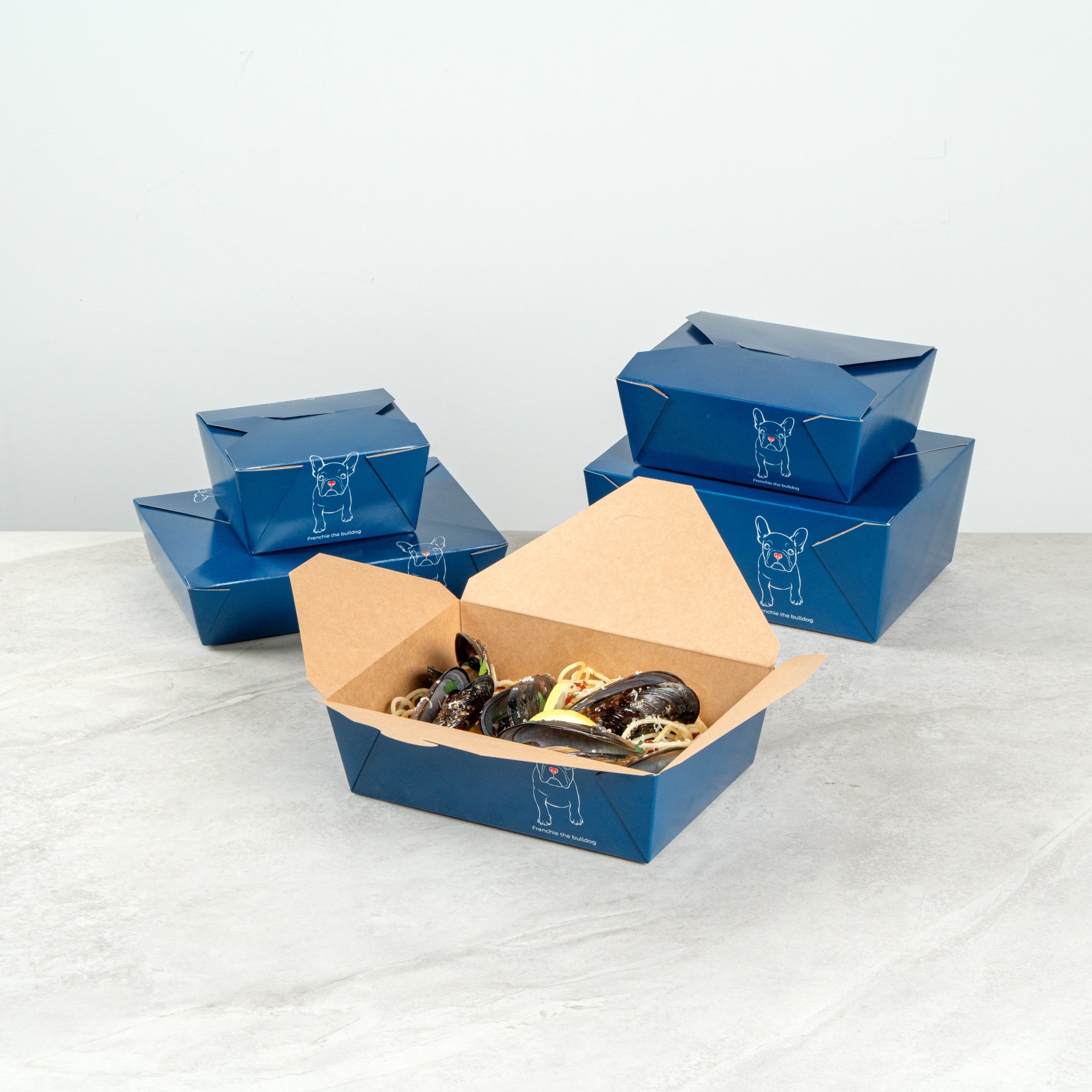 Bio Tek 71 oz Rectangle Frenchie Paper #3 Bio Box Take Out Container - 8 1/2" x 6 1/4" x 2 1/2" - 200 count box