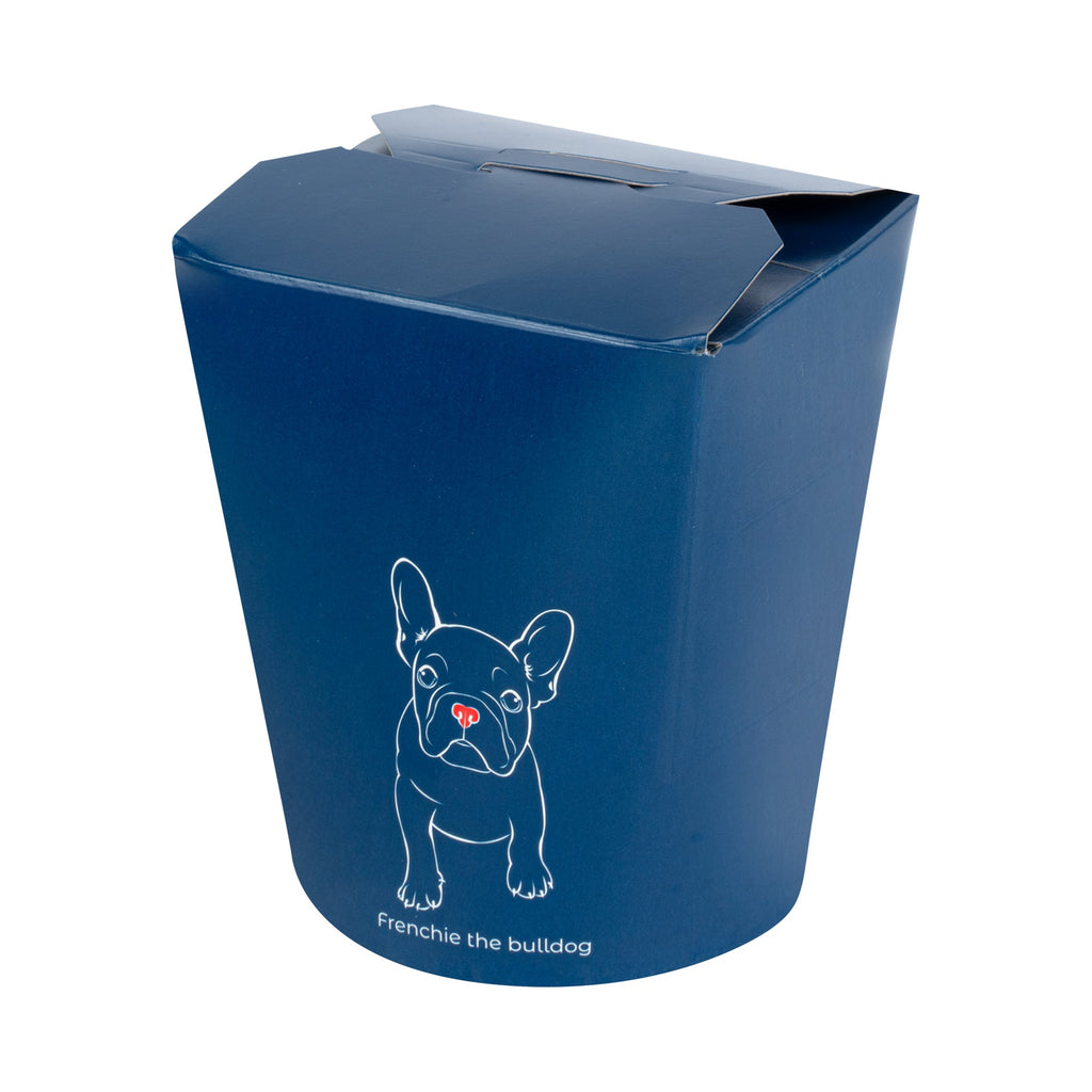 Bio Tek 16 oz Round Frenchie Paper Noodle Take Out Container - 3 1/4" x 3" x 4" -50 count box
