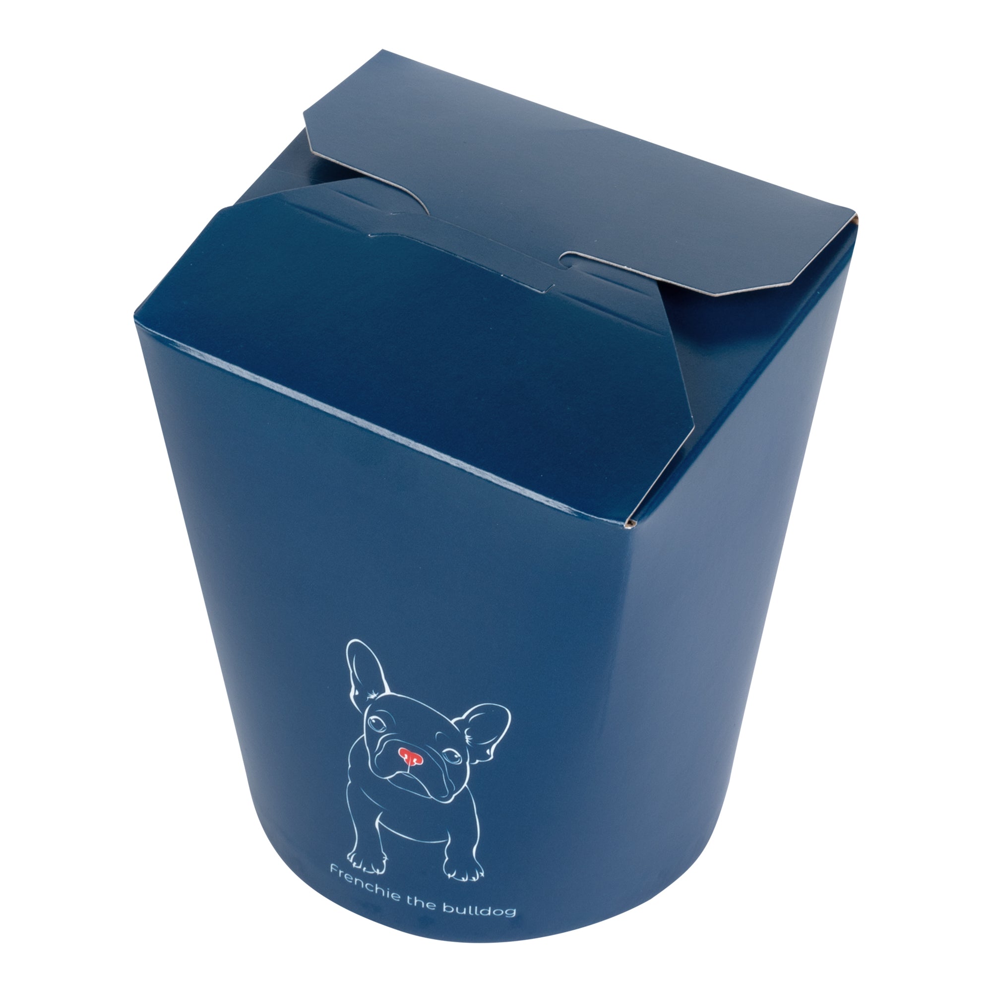 Bio Tek 16 oz Round Frenchie Paper Noodle Take Out Container - 3 1/4" x 3" x 4" - 200 count box