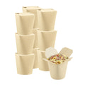 Bio Tek 16 oz Round Kraft Paper Noodle Take Out Container - 3 1/4" x 3" x 4" - 200 count box