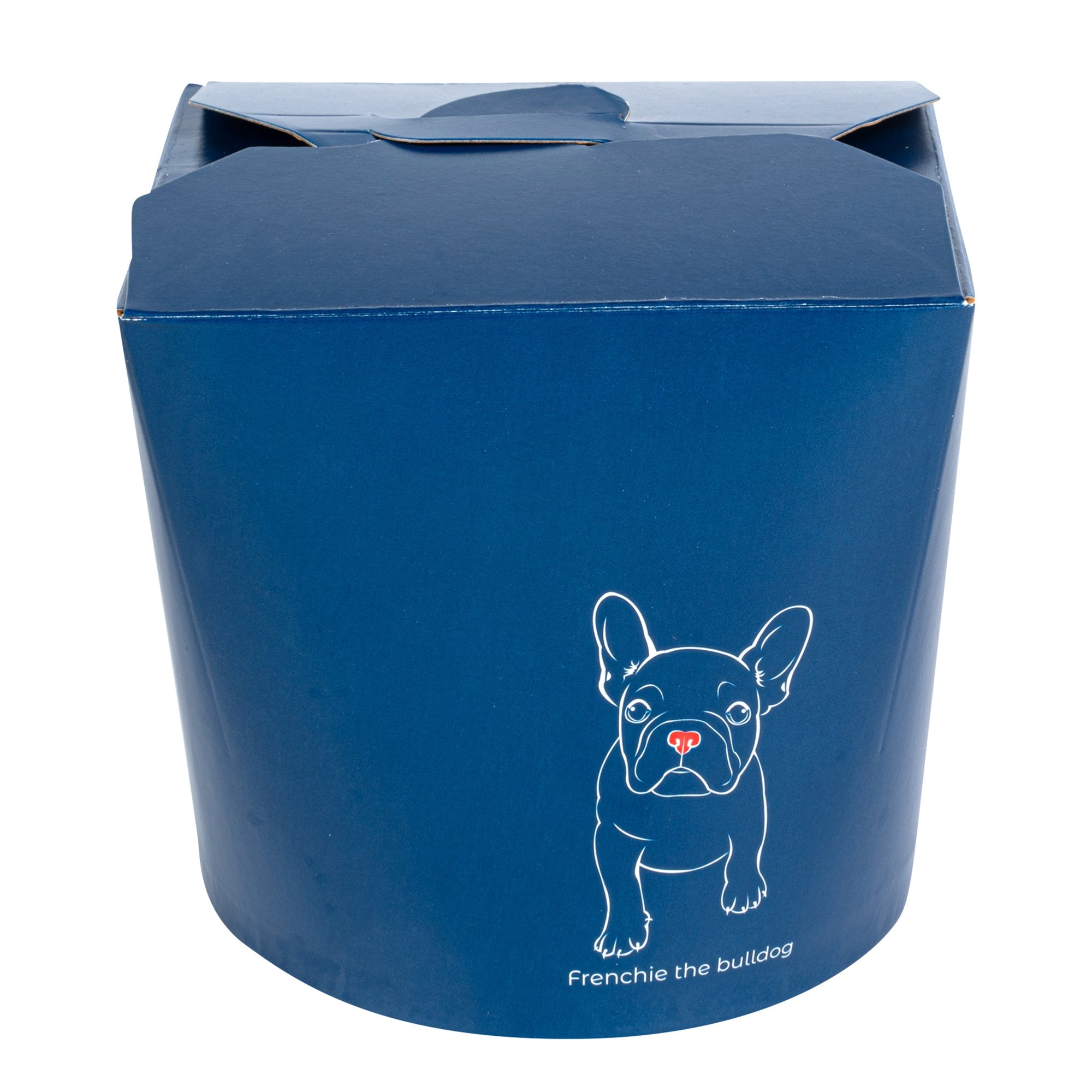 Bio Tek 26 oz Round Frenchie Paper Noodle Take Out Container - 4" x 3 1/2" x 3 3/4" - 50 count box