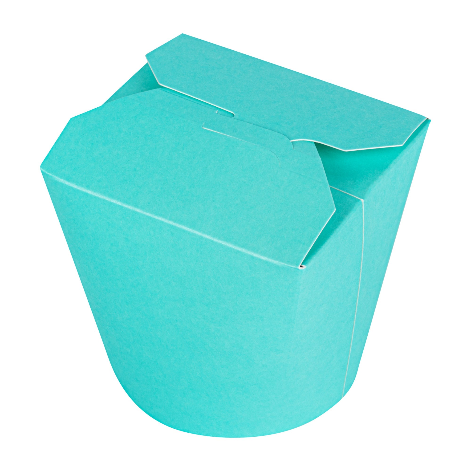 Bio Tek 26 oz Round Turquoise Paper Noodle Take Out Container - 4" x 3 1/2" x 3 3/4" - 200 count box