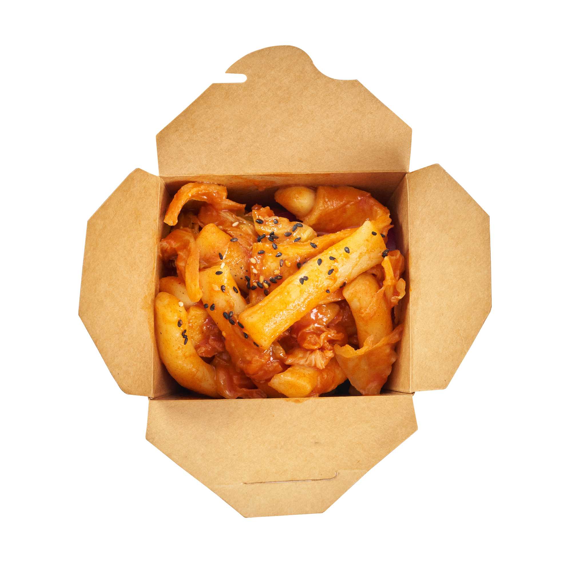 Bio Tek 26 oz Square Black Paper Noodle Take Out Container - 4" x 3 1/2" x 4" - 25 count box