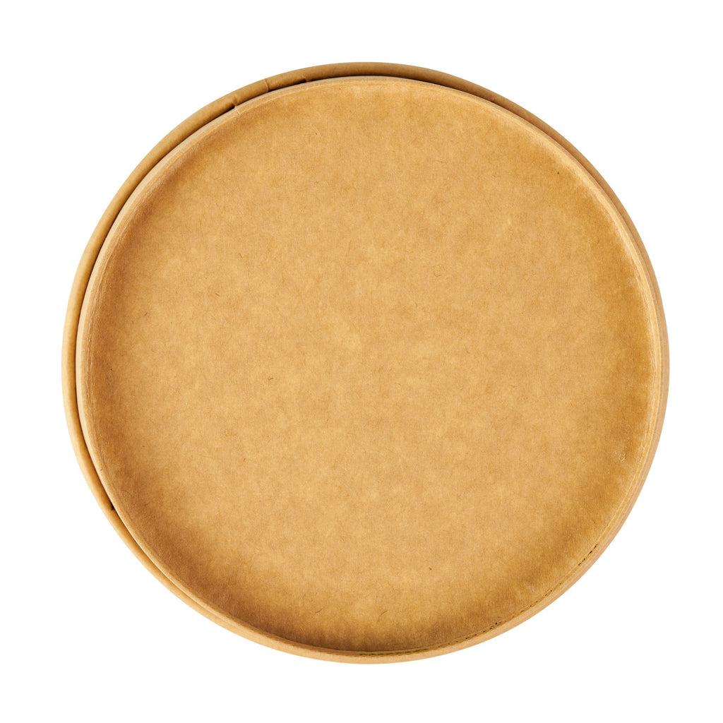 Bio Tek 25 oz Round Kraft Paper Take Out Container - 6" x 6" x 2 1/2" - 200 count box
