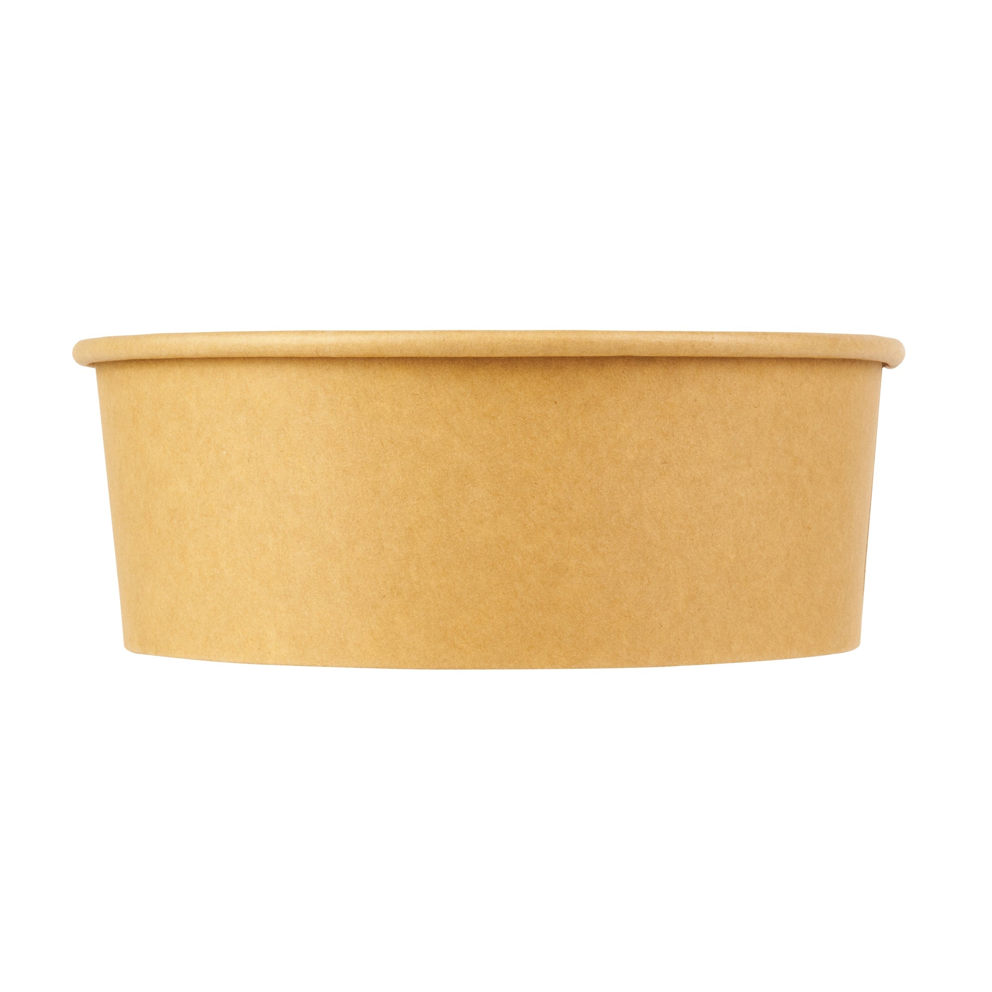 Bio Tek 44 oz Round Kraft Paper Take Out Container - 7 1/4" x 7 1/4" x 2 1/2" - 200 count box