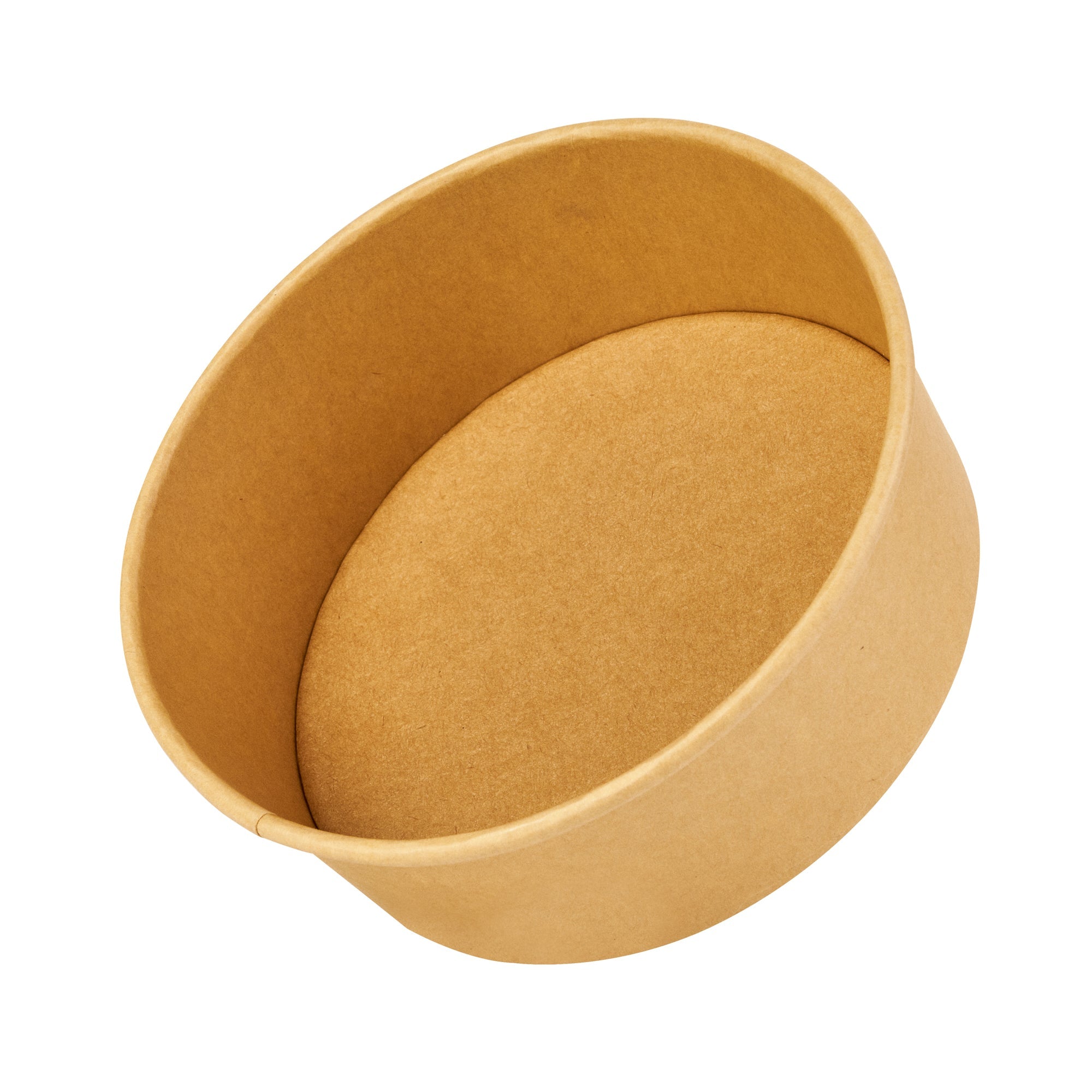 Bio Tek 44 oz Round Kraft Paper Take Out Container - 7 1/4" x 7 1/4" x 2 1/2" - 200 count box
