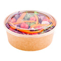 Bio Tek Take Out Container Round Clear Plastic Lid - Fits 44 oz - 50 count box