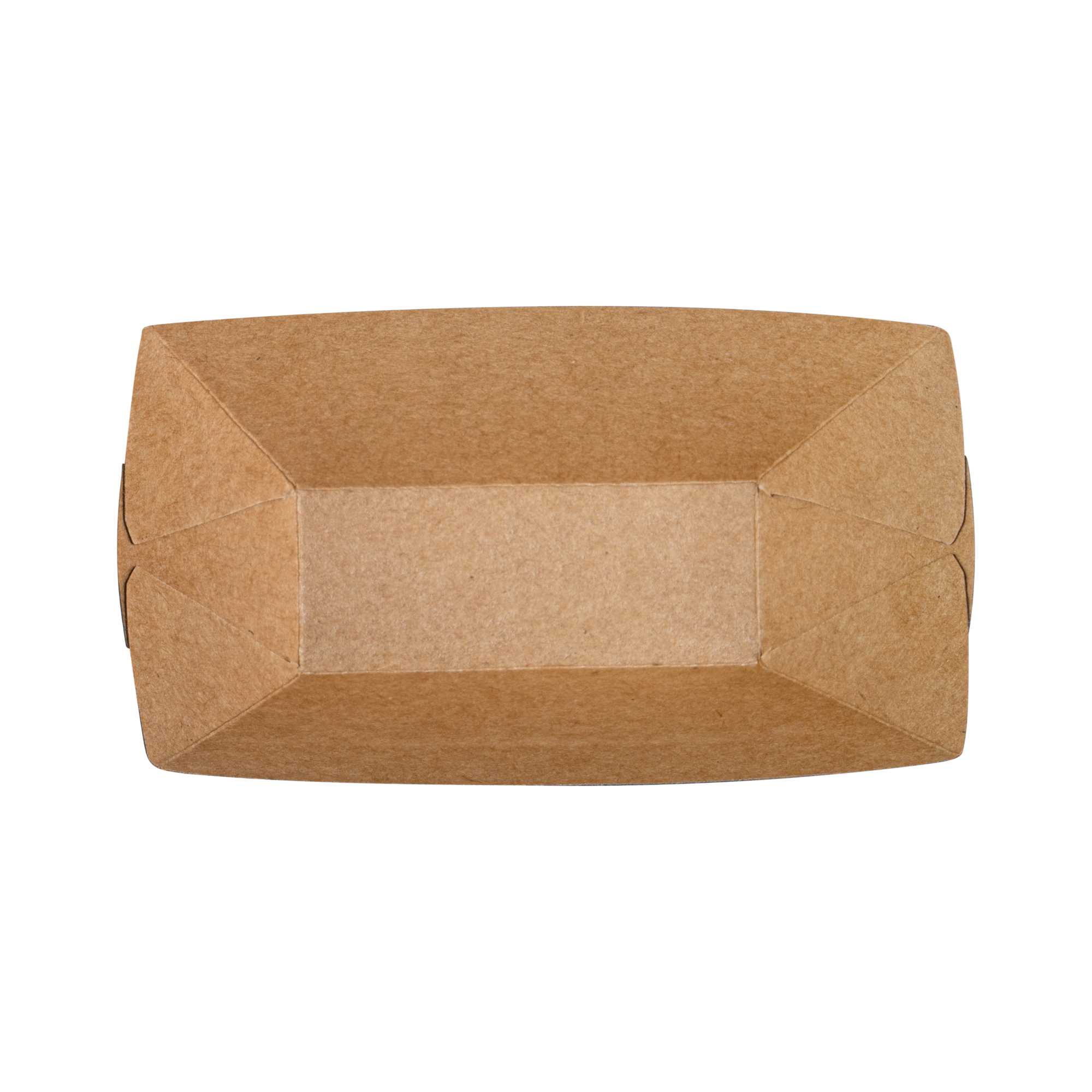 Bio Tek 2 oz Black Paper Food Tray / Boat - 3 1/4" x 2 1/4" x 1 1/4" - 400 count box