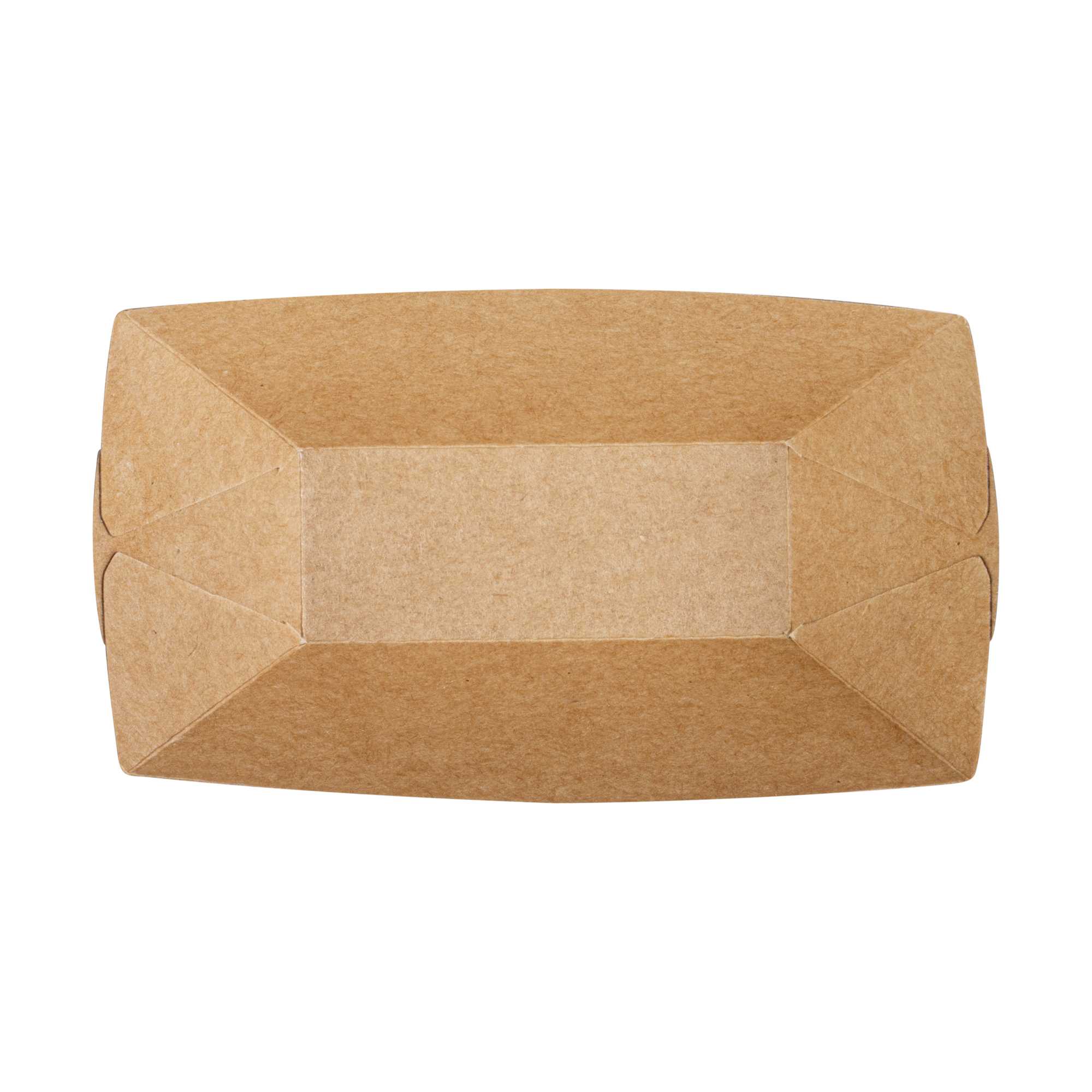Bio Tek 2 oz Newsprint Paper Food Tray / Boat - 3 1/4" x 2 1/4" x 1 1/4" - 50 count box