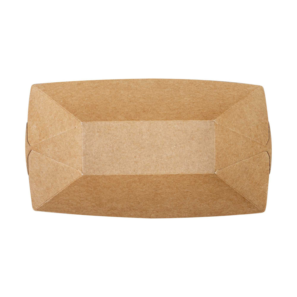 Bio Tek 2 oz Newsprint Paper Food Tray / Boat - 3 1/4" x 2 1/4" x 1 1/4" - 400 count box