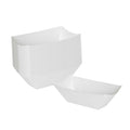 Bio Tek 2 oz White Paper Food Tray / Boat - 3 1/4" x 2 1/4" x 1 1/4" - 400 count box