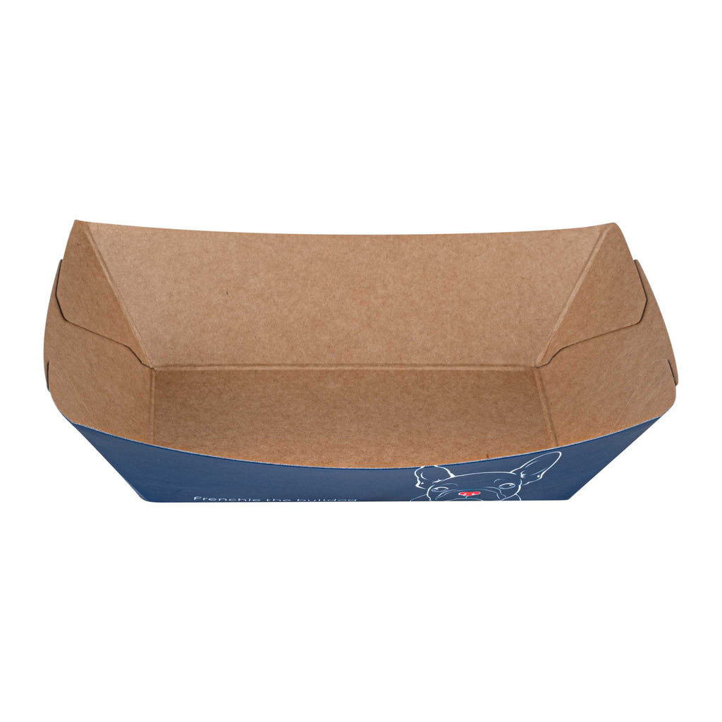 Bio Tek 4 oz Frenchie Paper #25 Food Tray / Boat - 3" x 2" x 1" - 50 count box
