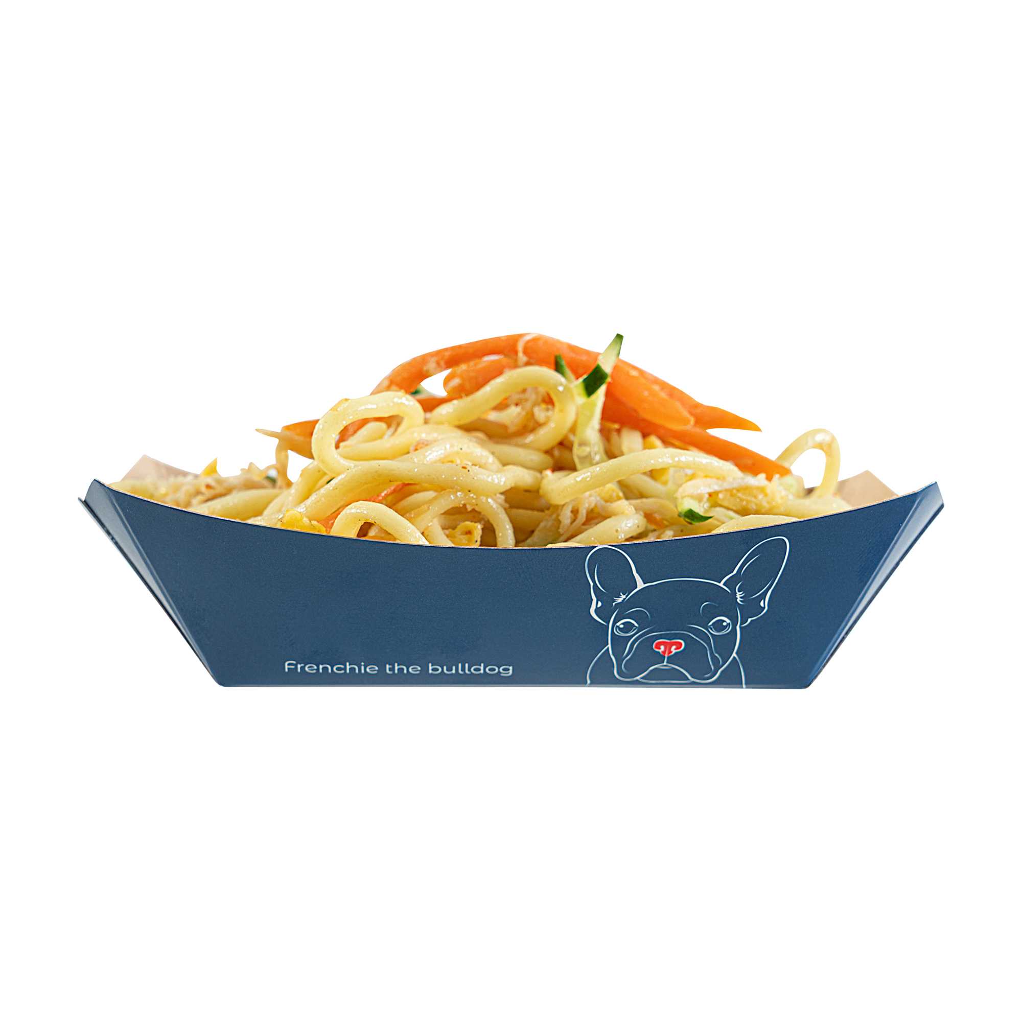 Bio Tek 4 oz Frenchie Paper #25 Food Tray / Boat - 3" x 2" x 1" - 400 count box
