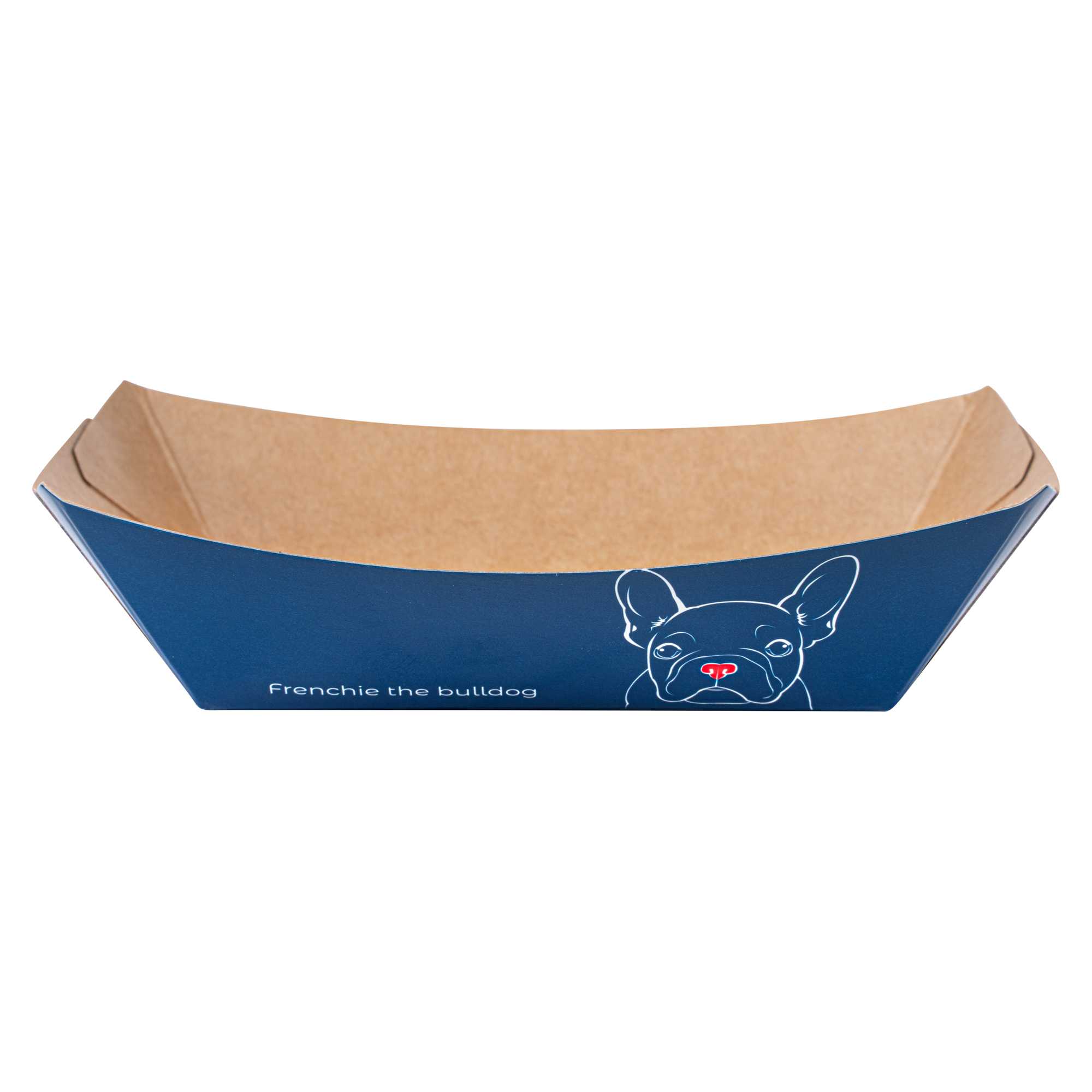Bio Tek 4 oz Frenchie Paper #25 Food Tray / Boat - 3" x 2" x 1" - 400 count box