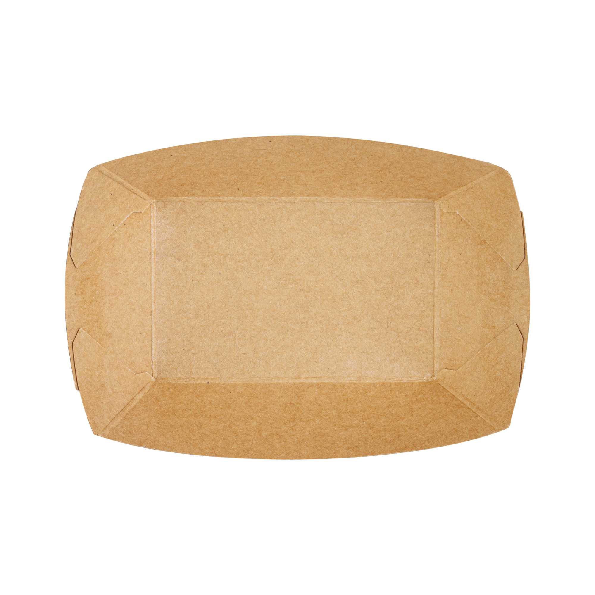 Bio Tek 4 oz Kraft Paper #25 Food Tray / Boat - 3" x 2" x 1" - 400 count box