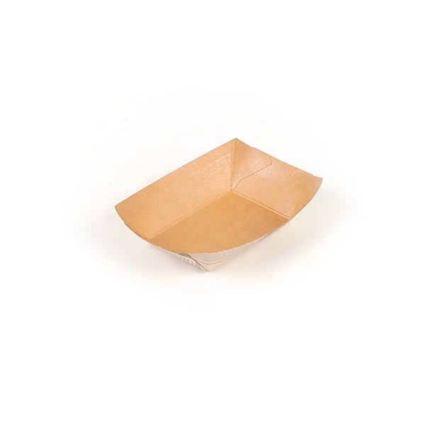 Bio Tek 4 oz Newsprint Paper #25 Food Tray / Boat - 3" x 2" x 1" - 400 count box