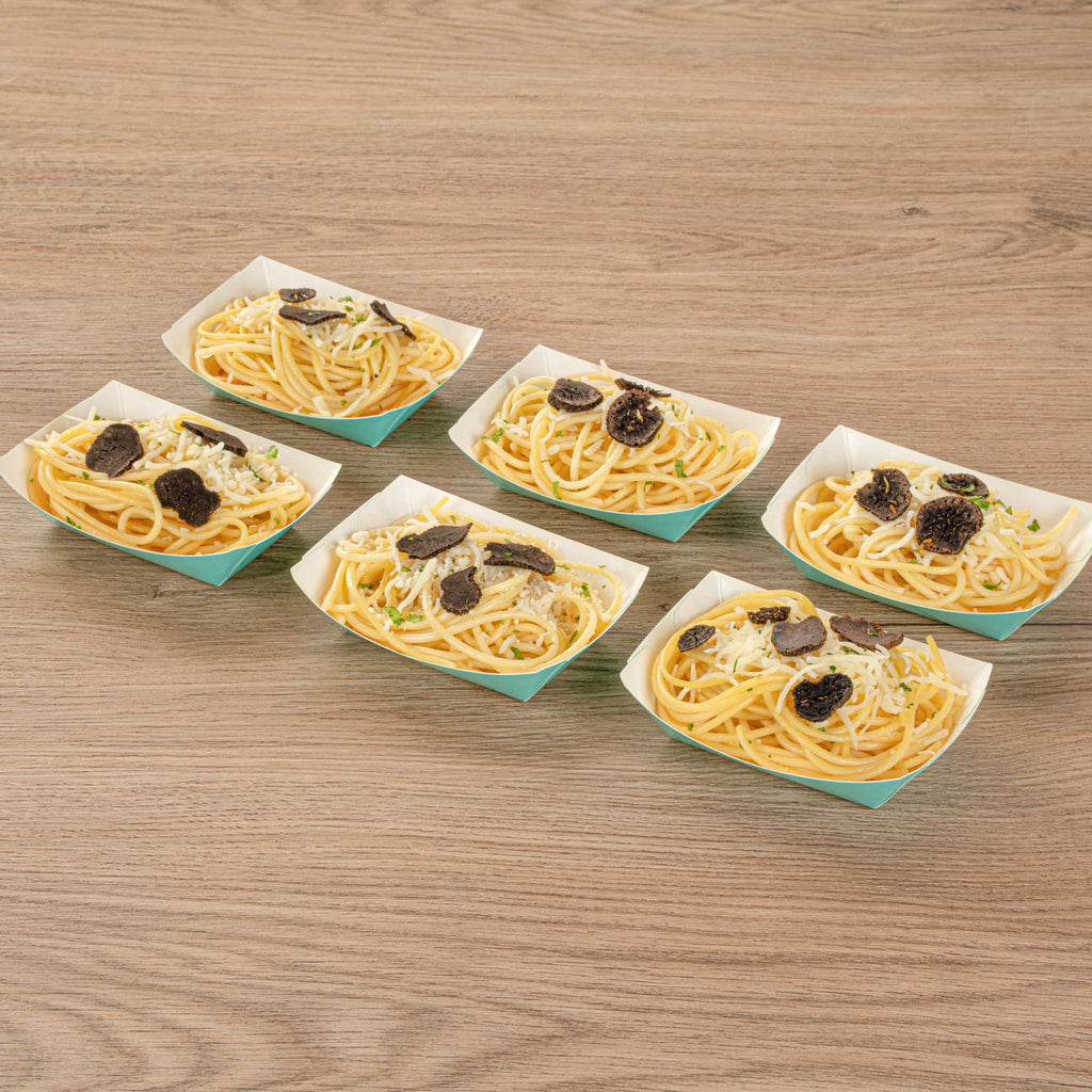 Bio Tek 4 oz Turquoise Paper #25 Food Tray / Boat - 3" x 2" x 1" - 400 count box
