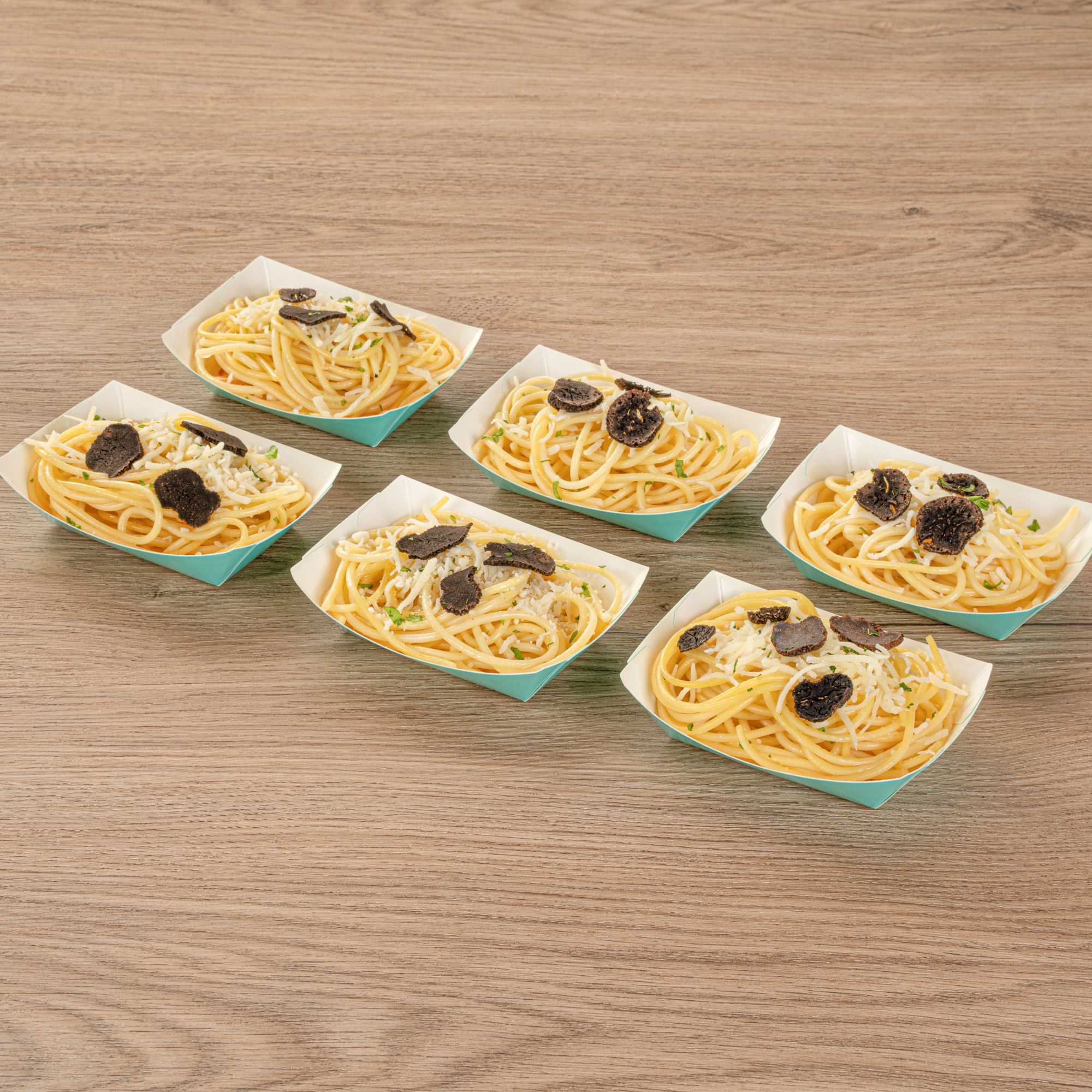 Bio Tek 4 oz Turquoise Paper #25 Food Tray / Boat - 3" x 2" x 1" - 400 count box
