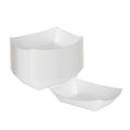 Bio Tek 4 oz White Paper #25 Food Tray / Boat - 3" x 2" x 1" - 400 count box