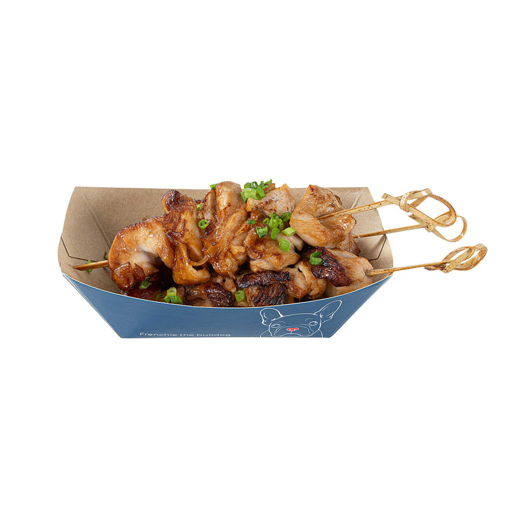 Bio Tek 6 oz Frenchie Paper #40 Food Tray / Boat - 5" x 4" x 1 1/2" - 50 count box
