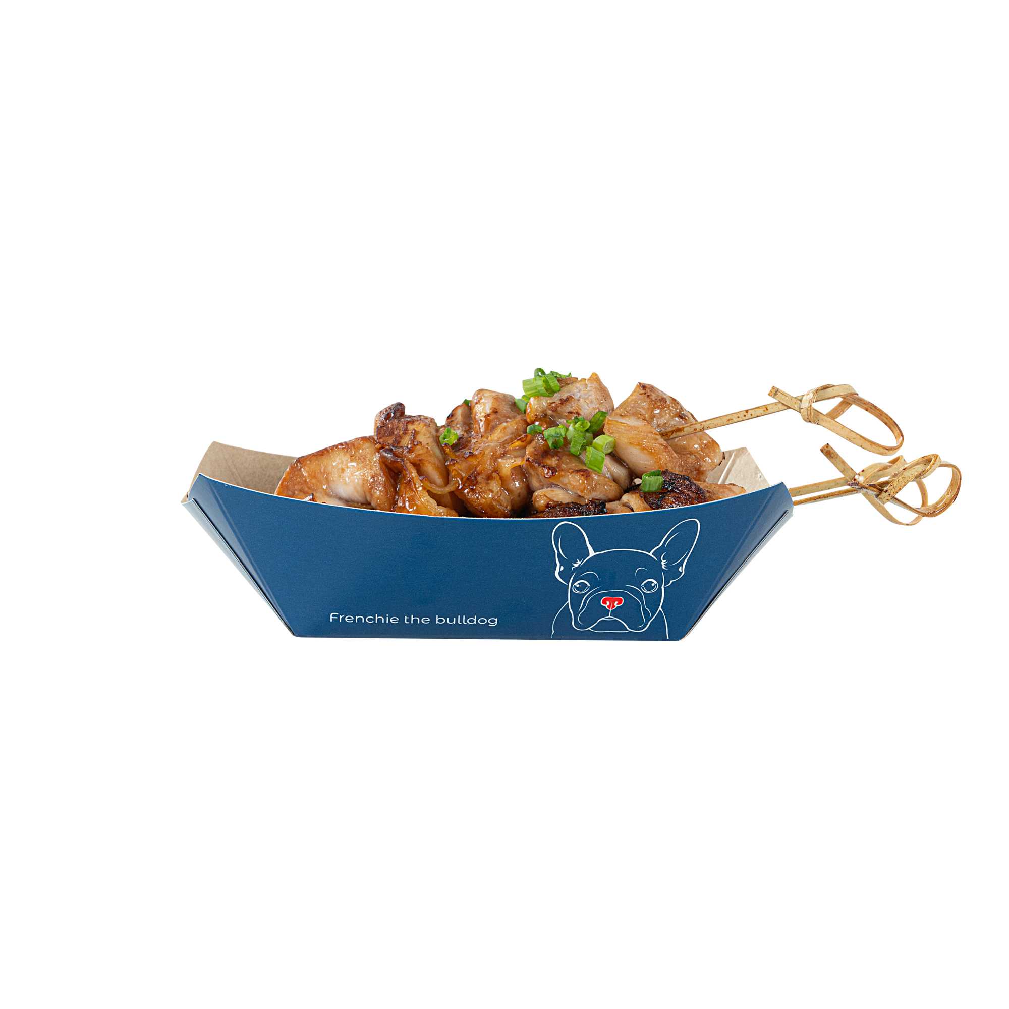 Bio Tek 6 oz Frenchie Paper #40 Food Tray / Boat - 5" x 4" x 1 1/2" - 50 count box