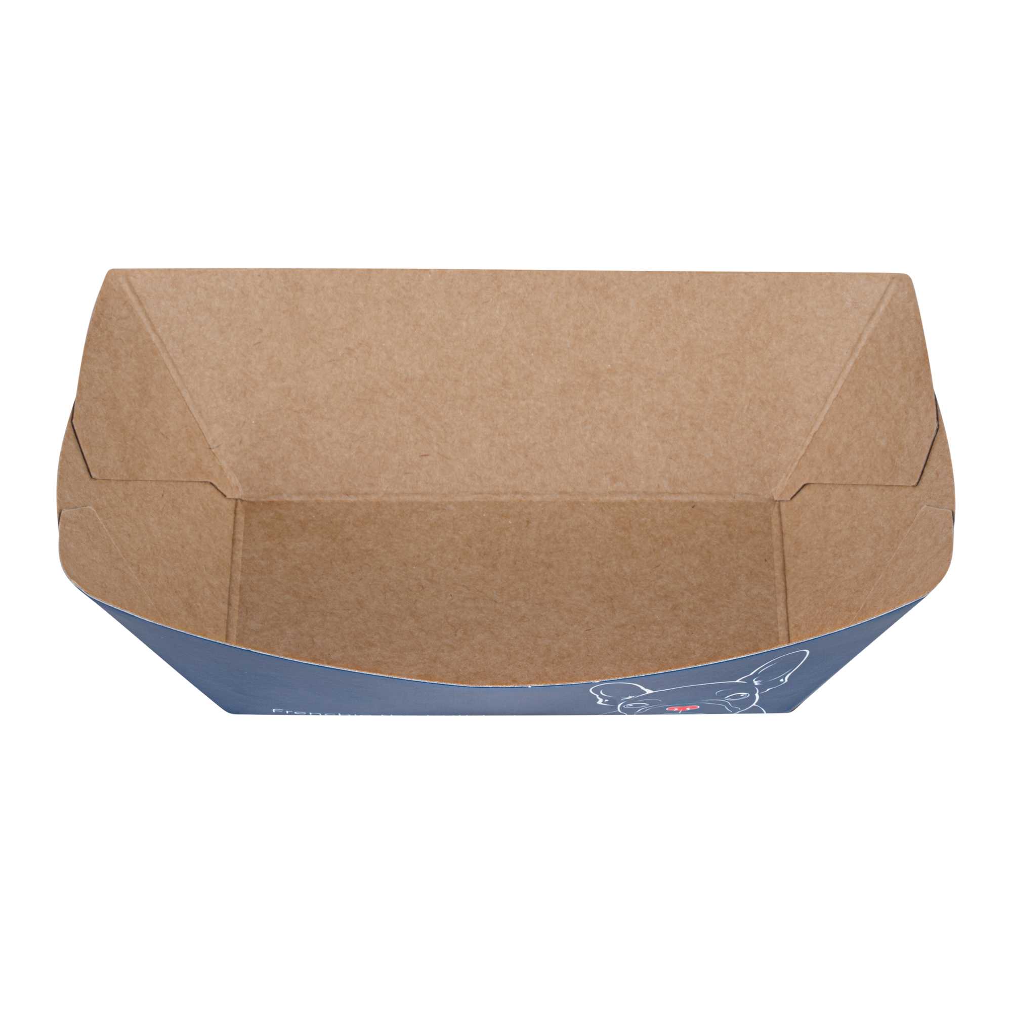 Bio Tek 6 oz Frenchie Paper #40 Food Tray / Boat - 5" x 4" x 1 1/2" - 50 count box