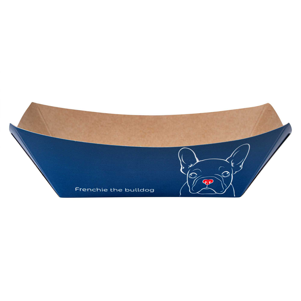 Bio Tek 6 oz Frenchie Paper #40 Food Tray / Boat - 5" x 4" x 1 1/2" - 400 count box