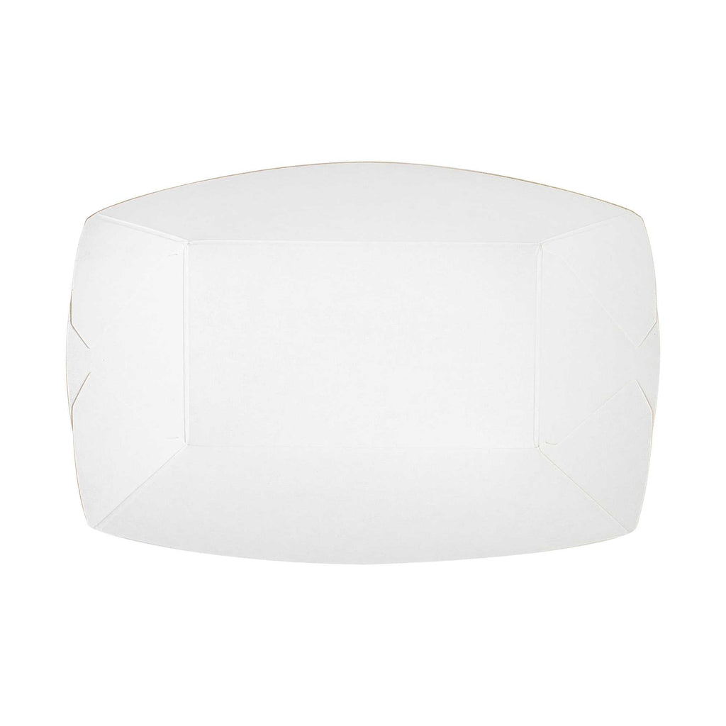Bio Tek 6 oz White Paper #40 Food Tray / Boat - 5" x 4" x 1 1/2" - 400 count box