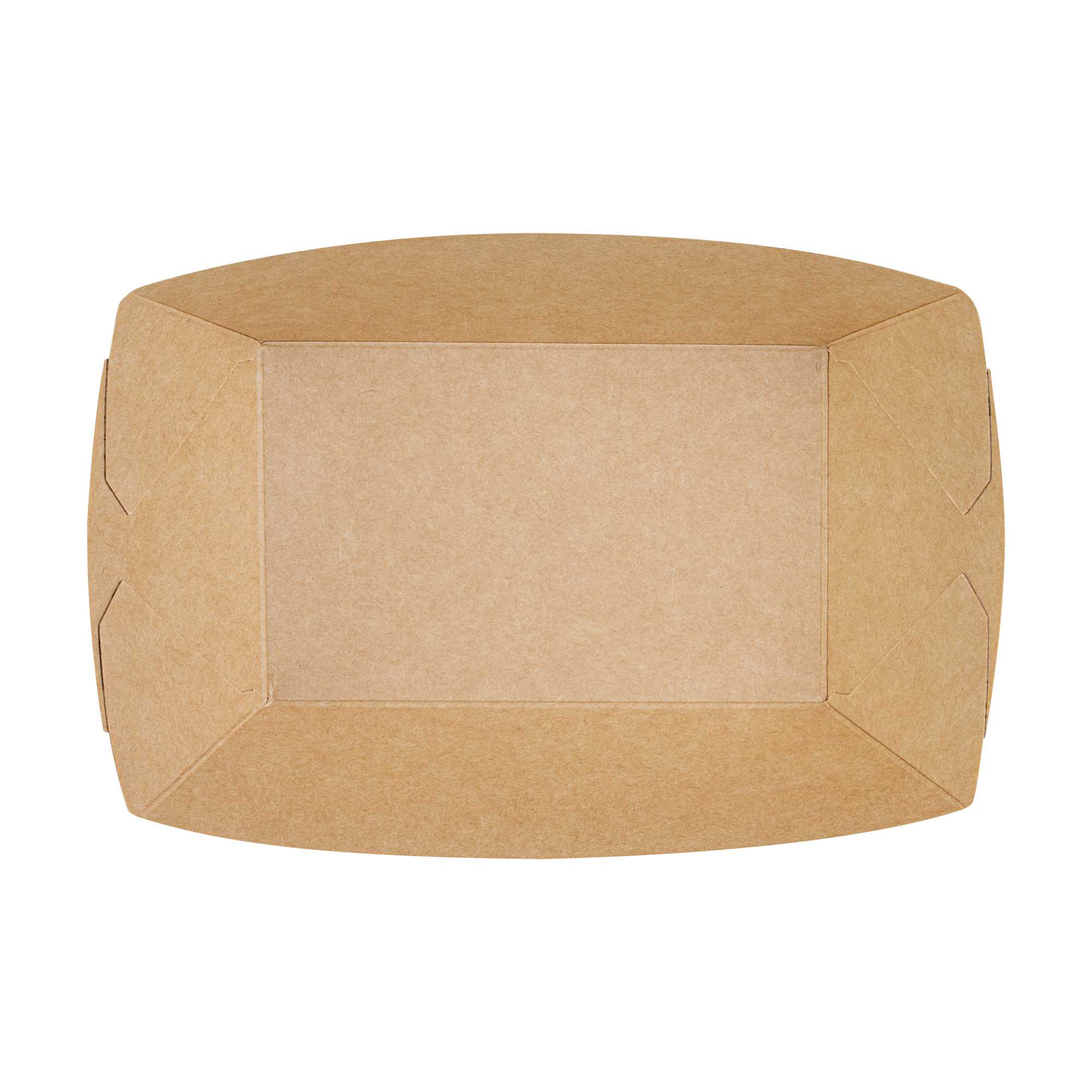 Bio Tek 1/2 lb Newsprint Paper #50 Food Tray / Boat - 4 1/4" x 2 3/4" x 1 1/2" - 400 count box