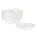 Bio Tek 1/2 lb White Paper #50 Food Tray / Boat - 4 1/4" x 2 3/4" x 1 1/2" - 50 count box