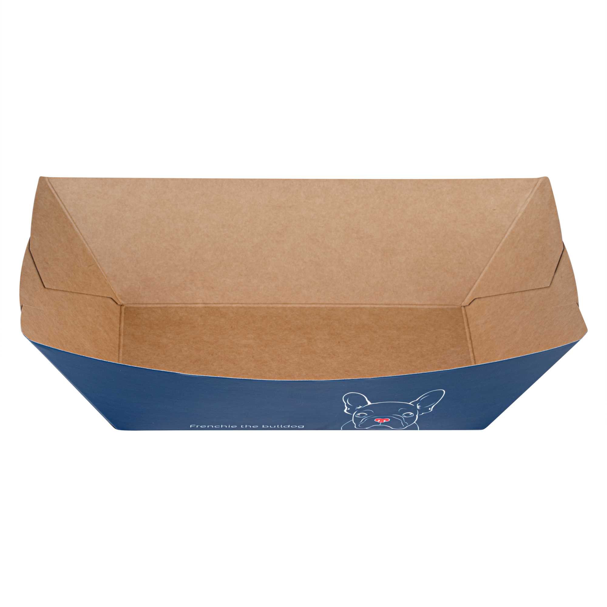 Bio Tek 1 lb Frenchie Paper #100 Food Tray / Boat - 5 1/2" x 3 1/2" x 2" - 50 count box