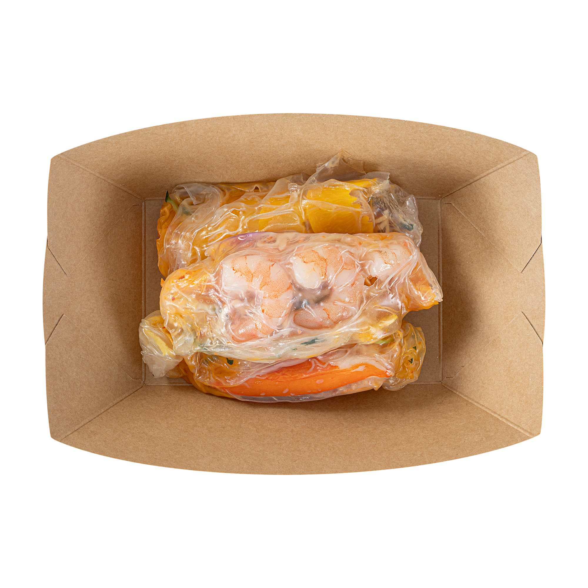 Bio Tek 1 lb Newsprint Paper #100 Food Tray / Boat - 5 1/2" x 3 1/2" x 2" - 50 count box
