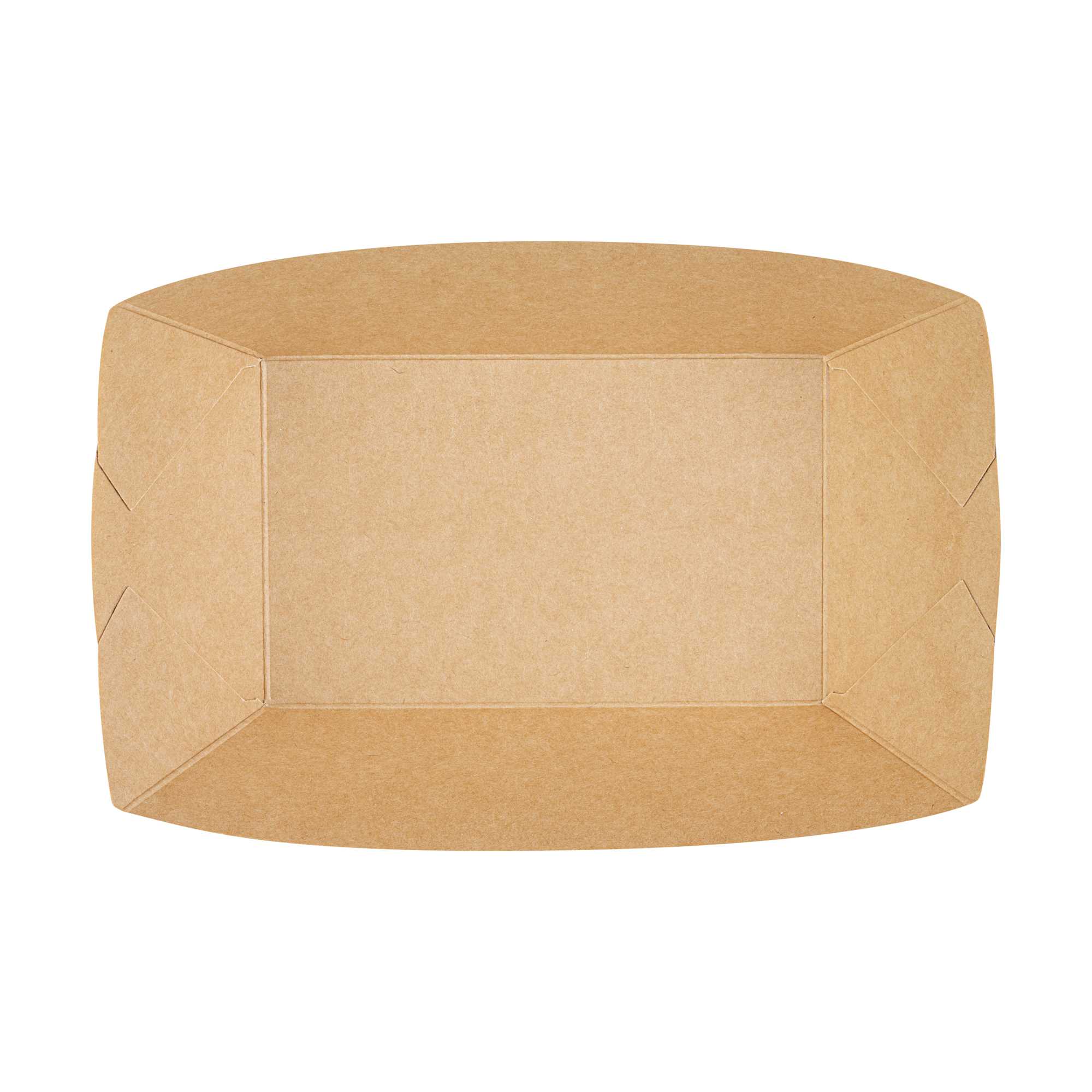 Bio Tek 1 lb Newsprint Paper #100 Food Tray / Boat - 5 1/2" x 3 1/2" x 2" - 200 count box