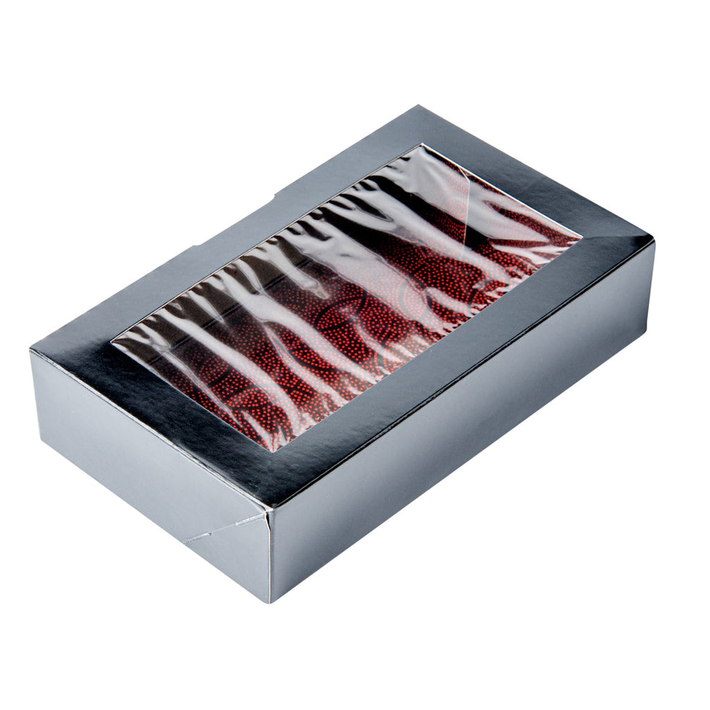 Sakura Vision Black Paper Large Window Sushi Box - 8" x 4 3/4" x 1 3/4" - 200 count box