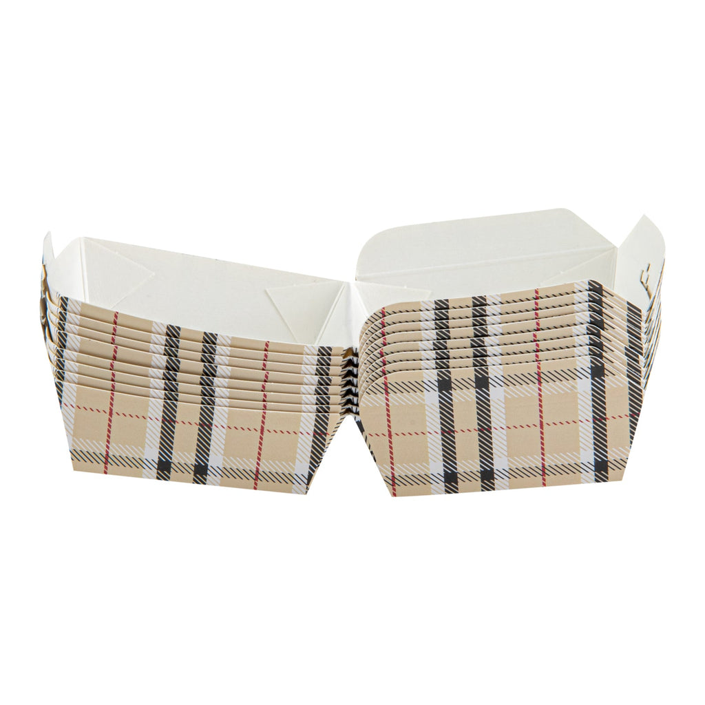 Bio Tek Plaid Paper Slider Box - 2 1/2" x 2 1/2" x 2" - 100 count box