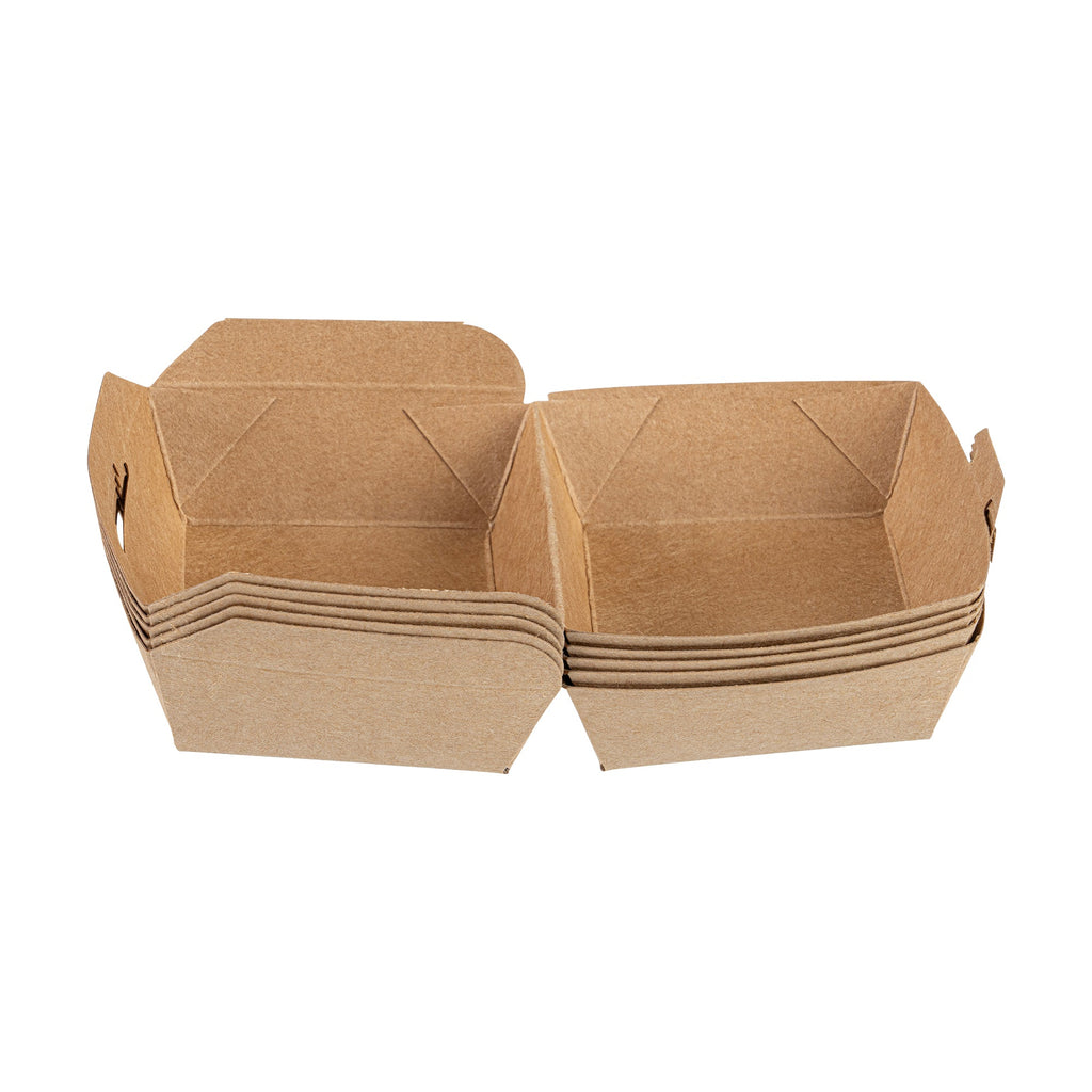 Bio Tek Kraft Paper Slider Box - 2 1/2" x 2 1/2" x 2" - 100 count box